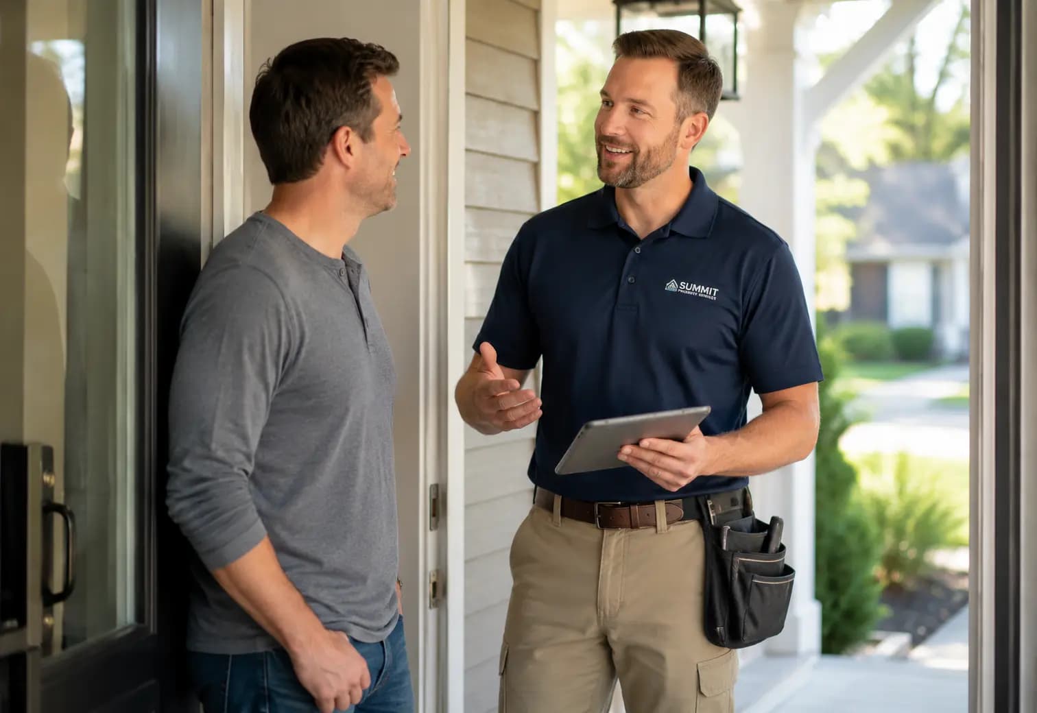 Occupied property repair visit